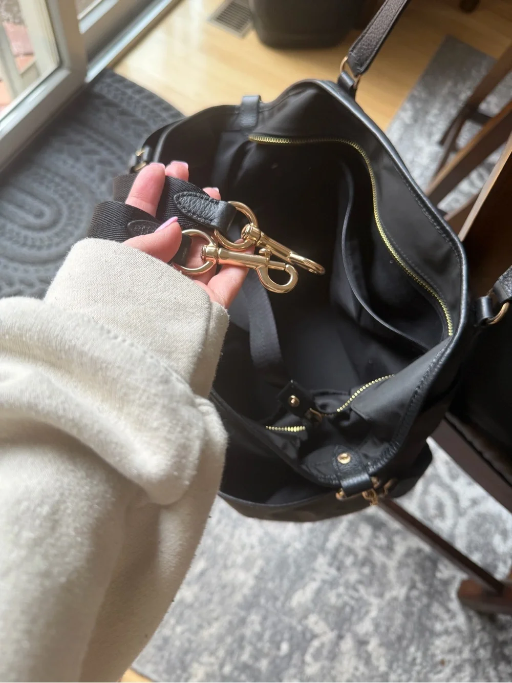 Coach black nylon